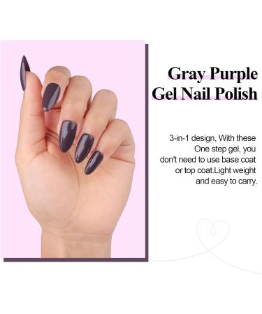 UV Gel Polish Nail Polish Dark Grey Colours 3 in 1 One Step Gel Nail Polish Soak Off Nails Colour Gel Brown Grey Gel Nail Polish for Nail Design Manicure 15 ml Grey brown - Buy Online on GoSupps.com