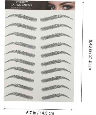 POPETPOP 10pcs Imitation Eco Eyebrow Sticker Stickers Beauty Eyebrows Black Water Transfer Eyebrow Sticker 3d - Buy Online on GoSupps.com