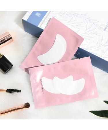 Lunamoon 50 Pairs Eyelash Extension Eye Pads - Boat Shape Pink Under Eye Pads for Superior Lash Application | International Shipping Available - Buy Online on GoSupps.com