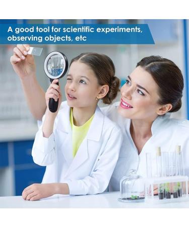 8X Handheld Magnifying Glass Optical Lens Glass Magnifier with 2 LED Lights for Reading Repair Coin Stamp Collection Microscope - Buy Online on GoSupps.com