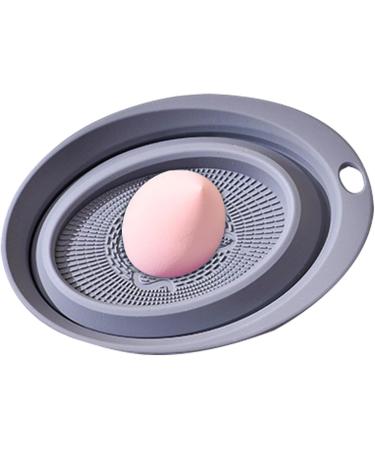Honhoha Silicone Makeup Brush Cleaning Mat | Silicone Mat for Makeup Brush Washing - Portable Silicone Makeup Brush Cleaner Washing Tools for Girls and Women Grey - Buy Online on GoSupps.com