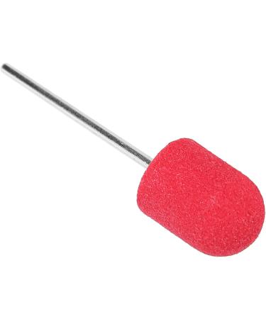 Nail Sanding Drill Bit 0.5 X 0.7in Easy To Store High Strength Nail Polishing Sanding Head Fine Sandpaper with Shaft for Grinding(Big red) - Buy Online on GoSupps.com