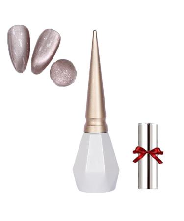 Rolita Gel Polish Rolita Nail Polish Cat Eye Gel Nail Polish Nude Ice-Clear Jade Gel Glitter Crystal Gel Nail Polish with Magnet Crystal Cat Eye Gel Polish Silver (Y-24)