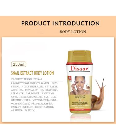 DISAAR BEAUTY Disaar Whitening Cream Face Body Legs Knees Private Swiss Formula Essense 250Ml (Snail Extract) - Buy Online on GoSupps.com