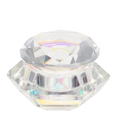 Minkissy Nail Art Dappen Dish Diamond Shape Nail Crystal Bowl with Lid for Nail Acrylic Liquid Powder (White)