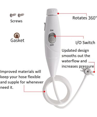 Replacement Parts for Water Flosser Wand Handle - Aquarius WP-660 WP-662 WP-670 WP-672 WP-665 WP-667 WP-663 WP-668 Oral Irrigator Accessories - Buy Online on GoSupps.com