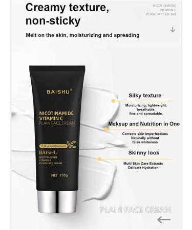 Nicotinamide Vitamin C Face Cream - Hydrating Niacinamide Makeup Cream for Glowing Skin | Black Tube Skin Cream for All Skin Types | International Shipping Available - Buy Online on GoSupps.com