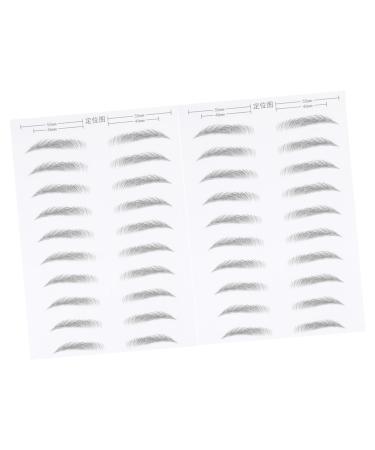 FOMIYES 2 Pairs Waterproof Stickers Women Makeup Eyebrow Stickers Transfer Stickers 3d Cosmetics Modify
