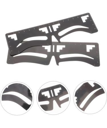 KALLORY 2pcs Stickers Glass Ashtray Eyebrow Drawing Tool Eyebrow Guide Stencil Sticky Ruler European Style - Buy Online on GoSupps.com