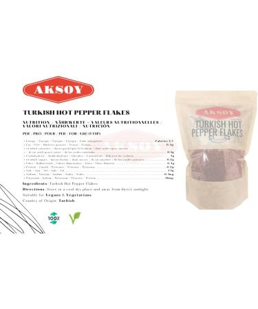 Aksoy Premium Grade Red Hot Chilli Pepper Flakes 1KG Turkish Silk Pepper Pul Biber Maras Chili Halaby Pepper Syrian Pepper No Preservatives and Natural 1 KG - Buy Online on GoSupps.com