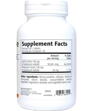 New Roots Herbal Potassium Iodide 65mg Supplement for Thyroid Support - 60 Tablets | Iodine - YODO Naciente 60 Count - Buy Online on GoSupps.com