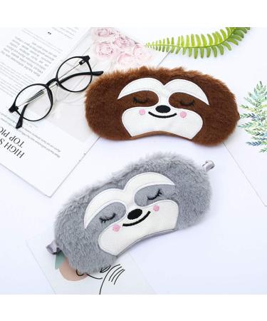 4 Pack Unicorn and Friends Sleeping Masks for Girls and Women - Soft Plush Blindfolds for Travel, Nap, and Night Sleeping - Buy Online on GoSupps.com