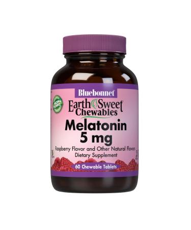Bluebonnet Nutrition Earth Sweet Chewables Melatonin Raspberry 5 mg 60 Chewable Tablets