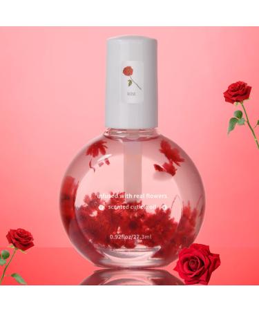 Rose Scented Cuticle Oil Cuticle Oil with Flowers Nail Growth Oil Cuticle Oil for Nails Brush Cuticle Oil for Nails Nourishing Oil for Nails and Cuticles