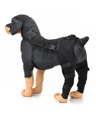Dog Double Hind Leg Brace Support Belt Dog Braces for Back Legs Super Supportive Dog Knee Brace for Torn Acl Hind Leg Help Dogs With Injuries Sprains Arthritis. Black-XS XS Black