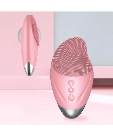 Face Cleansing Brush | Soft Silicone Electric Exfoliator Vibrating Waterproof Rechargeable Simple Skin Care Tools For Enhances Absorption Of Facial Skin Care Products Pink (English) - Buy Online on GoSupps.com