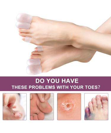 Promifun Toe Protection - 14 Pack Large & Small Transparent Toe Caps for Foot Pain Relief Ingrown Toenails Blisters & Hammer Toe - Buy Online on GoSupps.com