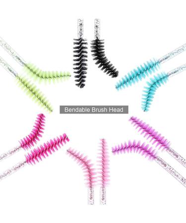 300 Pcs Eyelash Wands Disposable - Thick Spoolie Mascara Brush for Lashes & Eyebrow Makeup - Buy Online on GoSupps.com