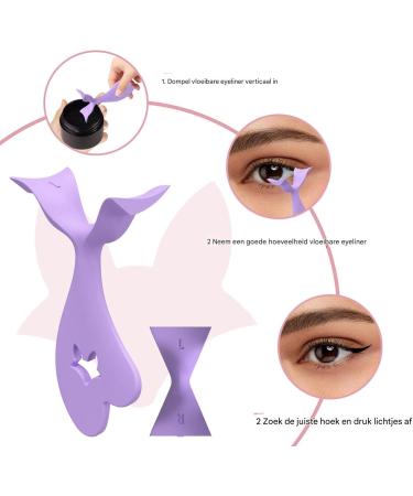 Eyeliner Makeup Stencil Eyeliner Makeup Tool3 Piece Contour Eye Makeup Stencil for Beginners Beauty Tool Eyelash Shaper Helper for Business Dates Performance Commuting Purple - Buy Online on GoSupps.com