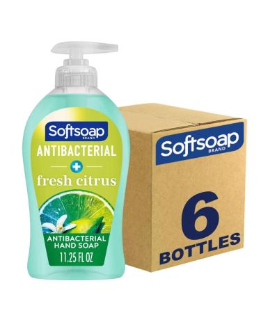 Softsoap Antibacterial Liquid Hand Soap, Fresh Citrus - 11.25 Fluid Ounce (6 Pack)