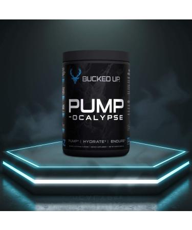 Pump-ocalypse Nitric Oxide Supplement with L-Arginine, Citrulline Malate & GlycerPump - Ultimate N.O. Booster for Blood Flow, Vascularity and Endurance - Blue Raz - Buy Online on GoSupps.com