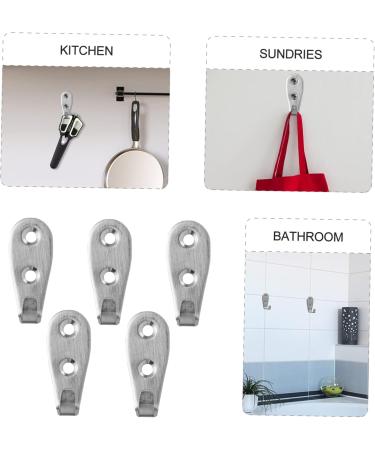 Alipis 10 Pcs Hook up Heavy Duty Hook Heavy Duty Clothes Rack Hand Towel Hook Hats Hook Bulk Jacket 5X3CMx2pcs Silverx2pcs - Buy Online on GoSupps.com