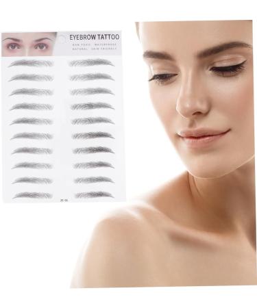 Beavorty Artificial Eyebrow 6 pcs 3d s cosmetology kit Brow Shaper Makeup Eyebrow Transfer template 1 count (Pack of 1) Blackx3pcs - Buy Online on GoSupps.com