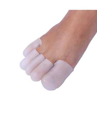 Toe Caps ROSENICE Silicone Toe Cover Gel Toe Protection for Corn Blisters Pain Relief 5 Pairs