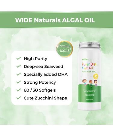 WIDE Naturals Algal Oil Kids 30 Softgels - Buy Online on GoSupps.com