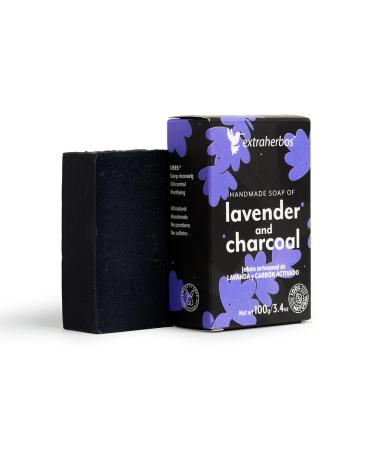 Activated Charcoal and Lavender Soap deep cleaning anti-acne anti-blackheads 100g