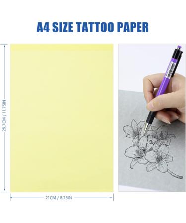 Liumate Tattoo Transfer Paper - 100 Sheets, 4 Layers, A4 Size Thermal Stencil Paper for DIY Tattooing - Buy Online on GoSupps.com