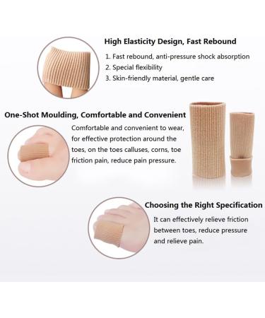 Xingsiyue Cuttable Toe Tubes (10 Pieces) - Silicone Toe Sleeves for Toe Pressure Pain Relief - Soft Gel Protectors for Corns and Calluses - M 15*1.8cm - Buy Online on GoSupps.com