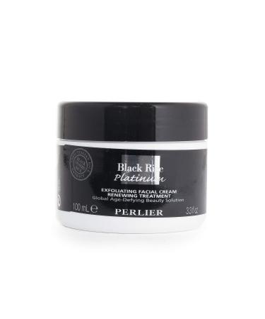 Perlier Black Rice Platinum Exfoliating Facial Cream Renewing Treatment 3.3 fl. oz.