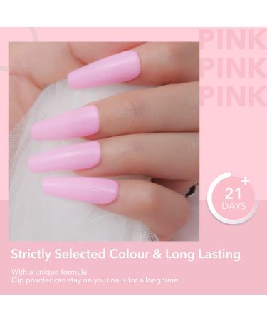 Shop Aokitec Dipping Powder Nails Set - 28g Pink French Nail Art for Salon & DIY Manicure - International Shipping Available - Buy Online on GoSupps.com