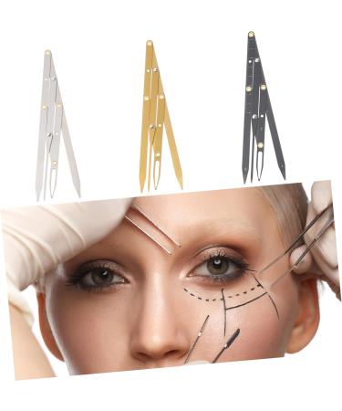 Eyebrow Scale Measuring Tool Eyebrow Ruler Tool Second Generation Eyebrow Card Make up 16X4.5X0.6CM Silver - Buy Online on GoSupps.com
