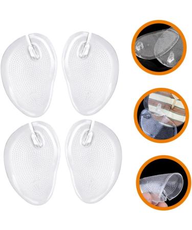 NOLITOY 4pcs Clear Gel Forefoot Cushions - Comfortable Palm Rest Inserts for Sandals & Flip-Flops | Shockproof Toe Protectors & Foot Support Insoles - Buy Online on GoSupps.com