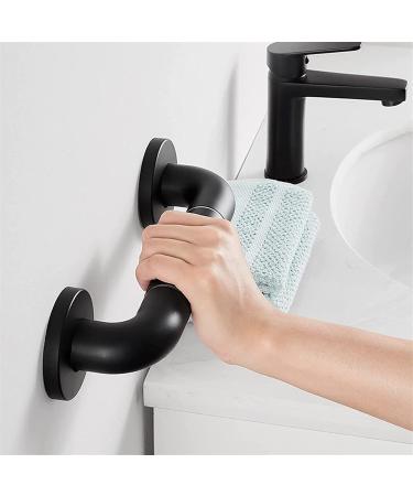 Bathroom Grab Bar Safety Support Handrail with Black Stainless Steel Grab Handle Shower with Sliding Grab Rails - Buy Online on GoSupps.com