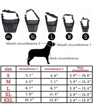 ewinever Dog Muzzles To Prevent Biting 5 PCS Different Sizes for Small Medium And Large Breathable Dog Muzzle with Adjustable Strap Black - Buy Online on GoSupps.com