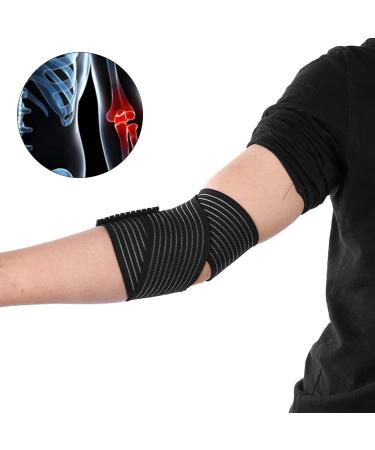 Elastic Elbow Wraps | Breathable Nylon Sports Bandage for Powerlifting Bodybuilding & Gym Workout - International Shipping Available - Buy Online on GoSupps.com
