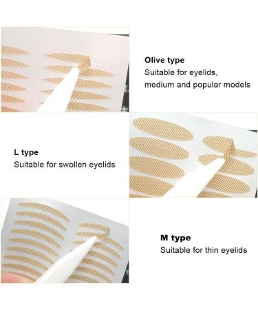 Slip-on eyelid stripes eyelid strips slip-on eyelid tape 480 pieces eyelid tape invisible instant lifting of the eyelid for single eyelid (with tweezers fork rod) Beige-480 Pieces - Buy Online on GoSupps.com