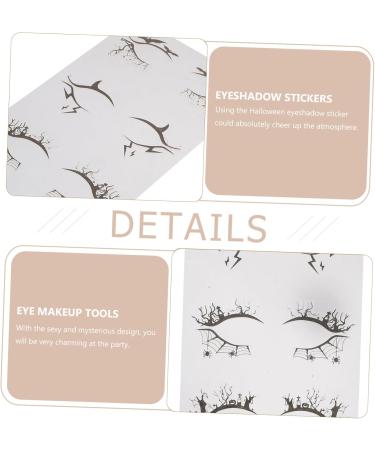  Vaguelly Vaguelly 4 Pairs Halloween Eyeliner Stickers Lightweight Eye Makeup Decorations for Cosplay Masquerade Party - Buy Online on GoSupps.com