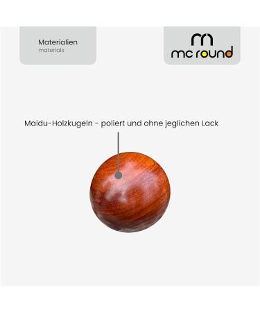 Noble Maidu Wooden Ball 45mm - Qi Gong Hand Therapy Ball for Relaxation & Wellness | International Shipping - Buy Online on GoSupps.com