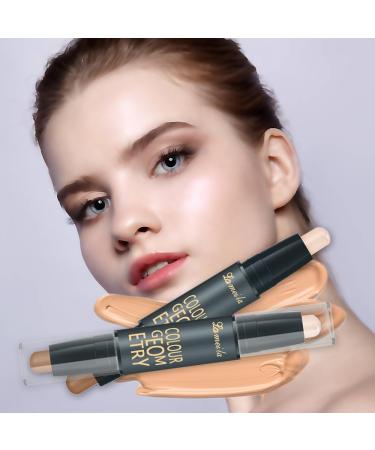 Buy 2-in-1 Highlight Contour Stick | Waterproof Matte Face Concealer - Highly Pigmented - International Shipping Available - Buy Online on GoSupps.com