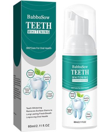 White Teeth Mousse - Intensive Stain Removal Tooth Mousse | 60ml Easy-To-Use Foam for Brightening Teeth & Fighting Stains - Buy Online on GoSupps.com