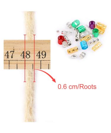 Dairess 24 Inch Double Ended Synthetic Dreadlock Extensions - 5 Strands/Pack 0.6cm Thin Braids in Hip-Hop Reggae Style (DE5strands/pack 613) - Buy Online on GoSupps.com