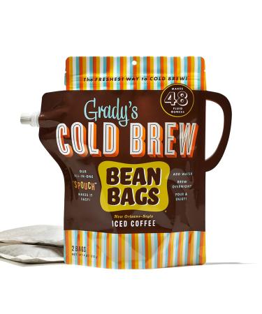 Grady's Cold Brew Coffee, The Spouch with 2 (2oz) Bean Bags + 1 Spouch Pour Bag, 4 (12oz) Servings 4 Ounce (Pack of 1)