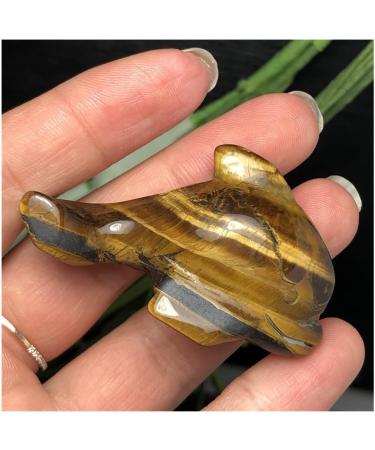 Natural Crystal Natural Stone Carved Tiger Eye Stone Cute Dolphin Rose Quartz Crystal Figurine Stone Statue Power Stone Crystal JZIGTDEM - Buy Online on GoSupps.com