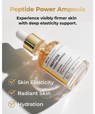 BOM Cosmetics A Set of Peptide Power Skincare with 3 Kinds of Items (Toner Ampoule Cream) 24K Gold & Pentapeptide for Skin Collagen Boost Smoothness and Long-Lasting Moisture Korean Skincare - Buy Online on GoSupps.com