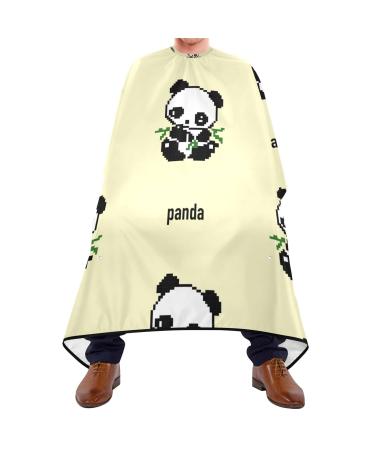 Bolaz Waterproof Barber Cape -Panda Bear 3 Cheetah Haircut Bib for Men Unisex Hair Cutting Cape(8rp1a)