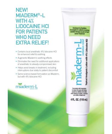 Miaderm-L Radiation Relief Lotion with 4% Lidocaine 4 Oz